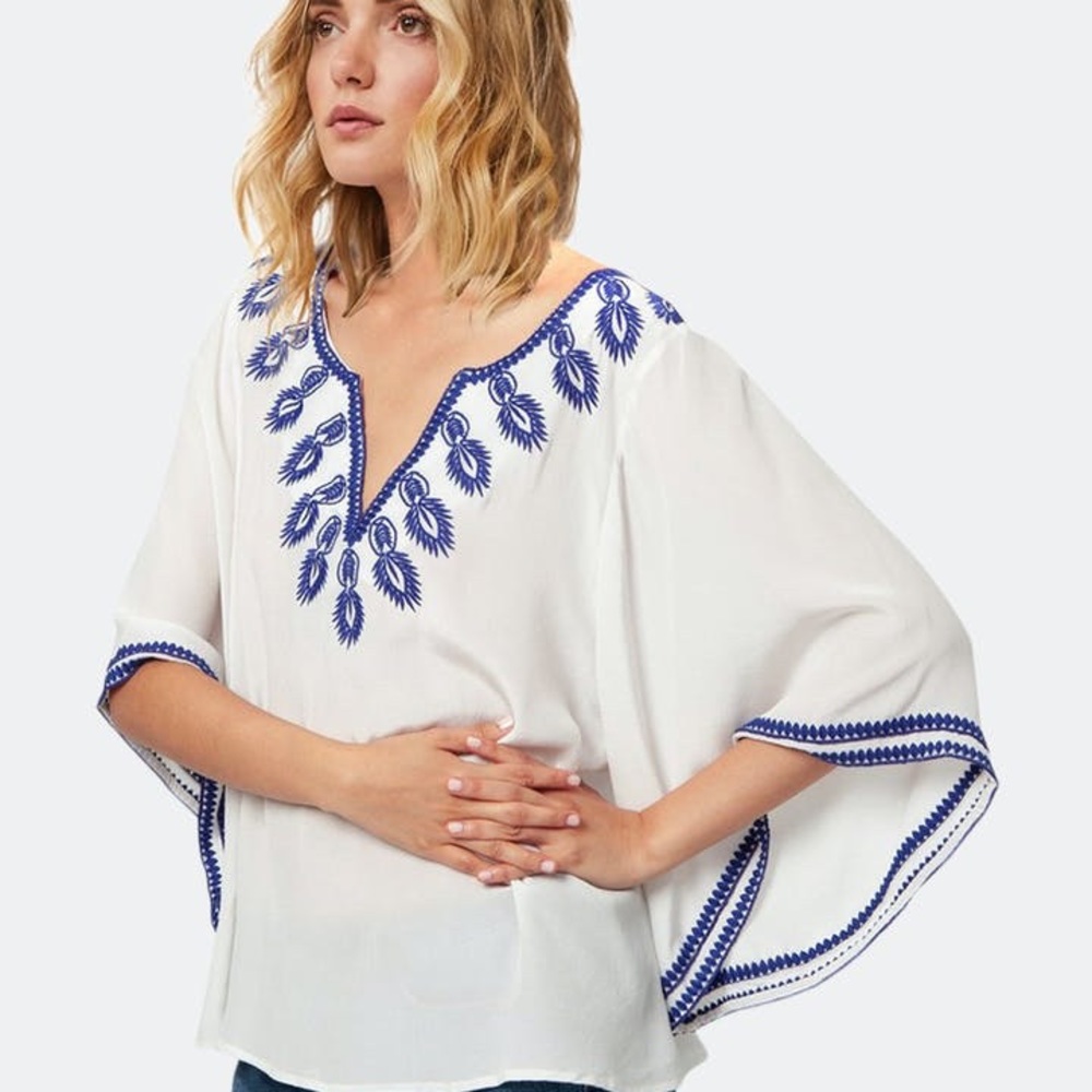 As By Df Treasure Silk Boho Tunic Top Sz M - image 1